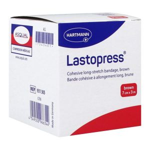 LASTOPRESS Bande de contention cohésive, force 1, 20 cN/cm à 45 cN/cm, chair, 7 cm x 3 m (ref. 9313058), unité