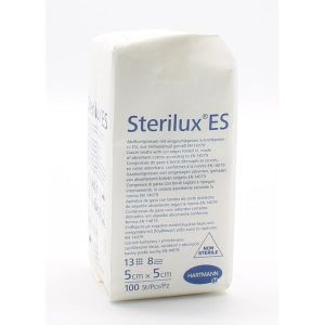 Sterilux Es Cpress Non Sterile 5*5Cm 13 Fils-8 Epaisseurs Ref:416800/1 100