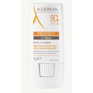 A-DERMA STICK LEVRES PROTECT STICK INVISIBLE SPF50+ CREME TUBE 8 G 1