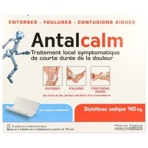 ANTALCALM 140 MG EMPLATRE MEDICAMENTEUX BOITE DE 5