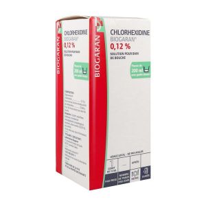 CHLORHEXIDINE BIOGARAN Solution pour bain de bouche 0,12 %, flacon 200 ml avec godet