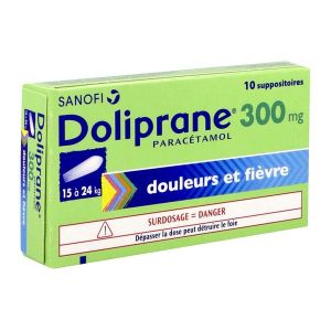 DOLIPRANE Suppositoire 300 mg, boîte 10