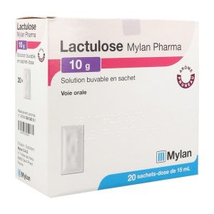 LACTULOSE VIATRIS SANTE Solution buvable 10 g, boîte 20 sachets-dose 15 ml