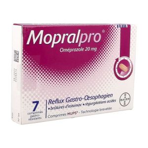 MOPRALPRO 20 mg comprimé gastro-résistant. B/7