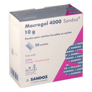 Macrogol 4000 Sandoz 10 G Poudre Pour Solution Buvable En Sachet B/20