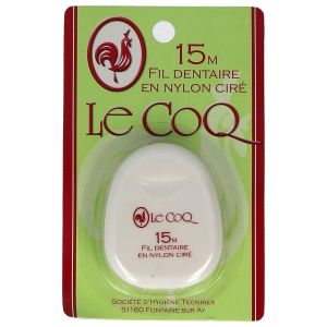 LE COQ FIL DENTAIRE NYLON CIRE 15M BT 1