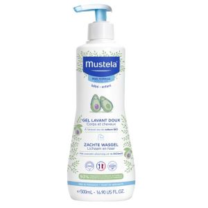 Mustela Gel Lavant Doux A L'Avocat Bio Eau Flacon 500 Ml 1