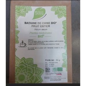 BADIANE DE CHINE BIO FRUIT ENTIER IPHYM Fruit de badiane de Chine, entier, vrac, sac 50 g