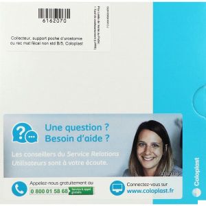 SENSURA MIO CLICK SUPPORT CONVEX FIT Support porte-poche convexe profond, système 2 pièces, 70 mm, découp de 15 mm à 53 mm (ref. 165950), bt 5