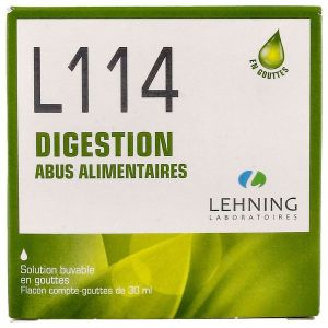 L114 Solution Buvable En Gouttes 1 Flacon(S) En Verre Jaune De 30 Ml Muni D'Un Compte-Gouttes
