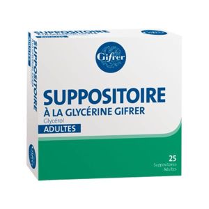 SUPPOSITOIRE A LA GLYCERINE GIFRER ADULTE Suppositoire, boîte 10