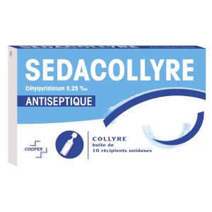 Sedacollyre Cetylpyridinium 0,25 Pour Mille Collyre En Recipient Unidose B/10