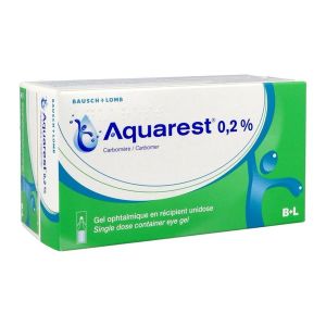 AQUAREST Gel ophtalmique en récipient unidose 0,2 %, boîte 60 récipients unidoses
