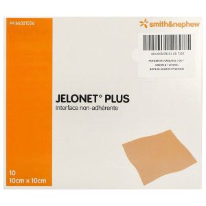 JELONET PLUS Pansement gras, stérile, 10 cm x 10 cm (ref. 66321556), bt 10