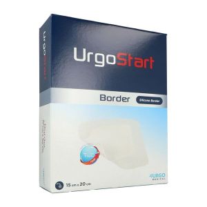 URGOSTART PLUS BORDER Pansement adhésif avec matrice TLC-NOSF et fibres poly-absorbantes, multisite, 17 cm x 20 cm, bt 16