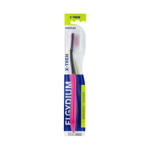 ELGYDIUM XTREM Brosse à dents avec protège-tête, pour adolescent, médium (ref. 708230), unité