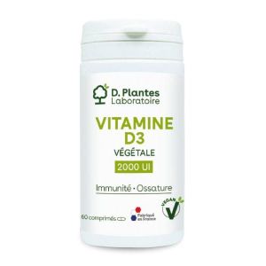 D. Plantes Vitamine D3 2000 UI végétale comprimés - 60 comprimés