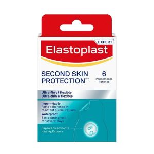 ELASTOPLAST SECOND SKIN PROTECTION Pansement patch seconde peau, transparent, 7,3 cm x 3,6 cm, bt 6