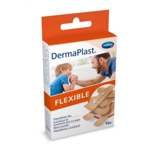 Dermaplast FLEXIBLE Elastic 4 tailles Bte 16