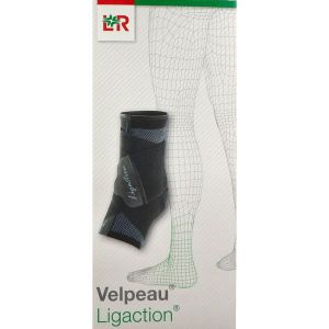 LIGACTION VELPEAU Chevillère ligamentaire d'immobilisation, contention moyenne, noir et bleu, taille 2, unité