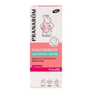 Pranarom PranaBB - Huile massage réconfort ventre BIO - 30 ml