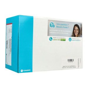 SENSURA MIO FLEX POCHE FERMEE MAXI Poche fermée système 2 pièces, couplage adhésif, prédécoupée, transparente, diamètre 50 mm (ref .122169), bt 30