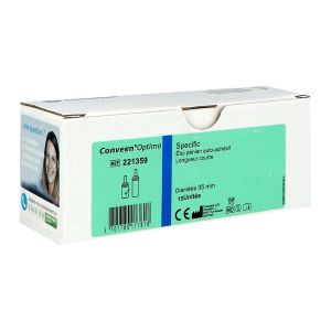 CONVEEN OPTIMA SPECIFIC Etui pénien court, autoadhésif, diamètre 35 mm (ref. 221359), bt 15