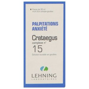 Crataegus Complexe N15 Solution Buvable En Gouttes 1 Flacon(S) En Verre Brun De 30 Ml Avec Compte-Gouttes Polyethylene Basse Densite (Pebd)