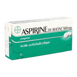 ASPIRINE DU RHONE 500 MG COMPRIME B/20