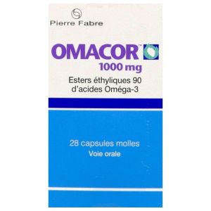 Omacor (Esters Ethyliques D'Acides Omega-3 A 90 %) Capsules Molles B/28