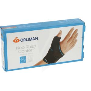 ORLIMAN ATTELLE DE POUCE NEO RHIZO CONFORT AMBIDEXTRE NOIR T0 1
