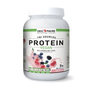 Eric Favre Protéines vegan triple berry - pot 2 kg