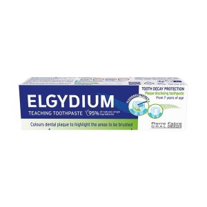 ELGYDIUM DENTIFRICE EDUCATIF Dentifrice fluoré, révélateur de plaque, arôme pomme fraîche, tube 50 ml