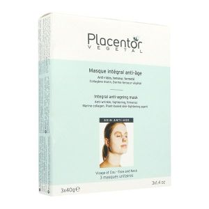 PLACENTOR VEGETAL MASQUE INTEGRAL ANTIAGE Masque intégral anti-âge, bt 3