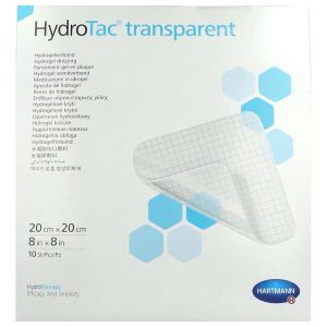Hydrotac Transparent Pansement Gel En Plaque Non Adhesif20*20 Cm Bt10 Pansements 10