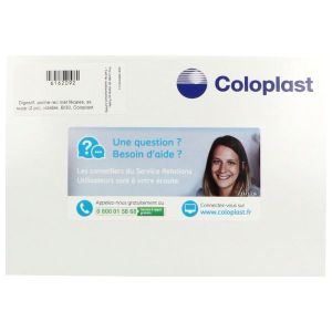 ALTERNA PLUS SYSTEME 2 PIECES VIDABLE Poche Maxi ouverte vidable, avec clamp intégré, système 2 pièces, transparente, prédécoupé, diamètre 60 mm, bt 30