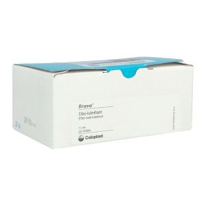 BRAVA DEO - LUBRIFIANT Solution désodorisante et lubrifiante pour poche d'entérostomie, unidose, bt 20