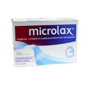 Microlax Sorbitol Citrate Et Laurilsulfoacetate De Sodium Solution Rectale En Recipient Unidose B/12