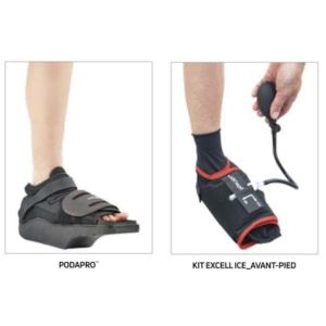 PODAPRO ICE KIT EXCELL Chaussure thérapeutique de décharge partielle de l'avant pied + kit cryothérapie, pointure 35-37 (ref. 82-1247-1), unité