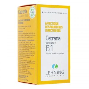 Cetraria Complexe N61 Solution Buvable En Gouttes 1 Flacon(S) En Verre Brun De 30 Ml Avec Compte-Gouttes