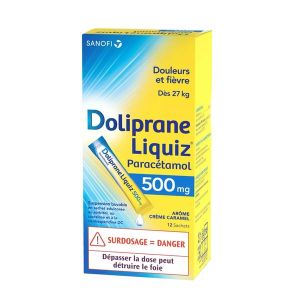 Dolipraneliquiz 500 Mg Suspension Buvable En Sachet B/12
