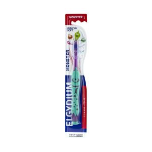 ELGYDIUM KIDS MONSTER Brosse à dents, 3 rangs, pour enfant, unité