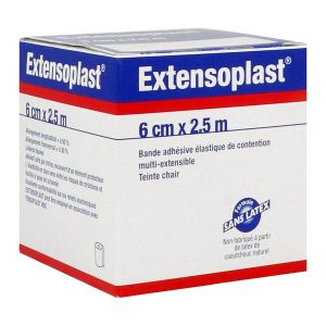 EXTENSOPLAST Bande de contention adhésive, élastique tous sens, 2,5 m x 6 cm (ref. 48410300), unité