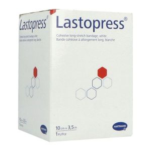 LASTOPRESS Bande de contention cohésive, force 1, 20 cN/cm à 45 cN/cm, blanc, 10 cm x 3,5 m (ref. 9313012), unité