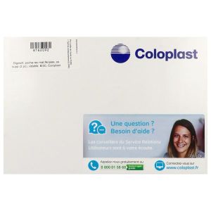 SENSURA FLEX POCHE OUVERTE MAXI Poche vidable, système 2 pièces, couplage adhésif, transparente, diamètre de l'anneau 35 mm, bt 30