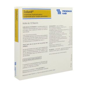 Soluvit Lyophilisat Pour Usage Parenteral En Flacon B/10