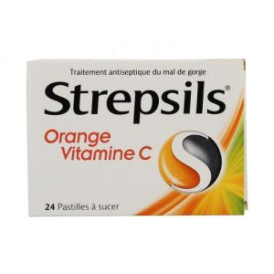 STREPSILS ORANGE VITAMINE C PASTILLE B/24