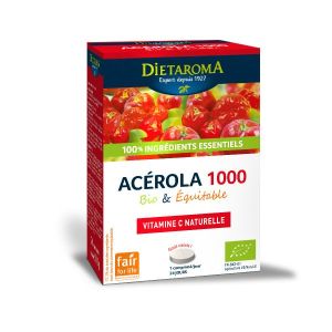Dietaroma Acérola 1000 goût cassis BIO - 24 comprimés