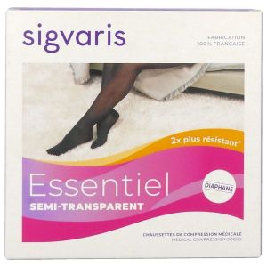 Sigvaris Essentiel Semi-Transparent Pieds Ouverts Classe 2 Chaussette Nature Small Normal 2