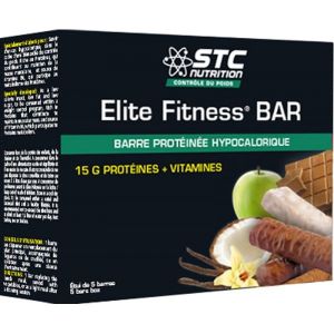 STC Nutrition - Elite Fitness Bar Chocolat - étui de 5 barres de 45 g
